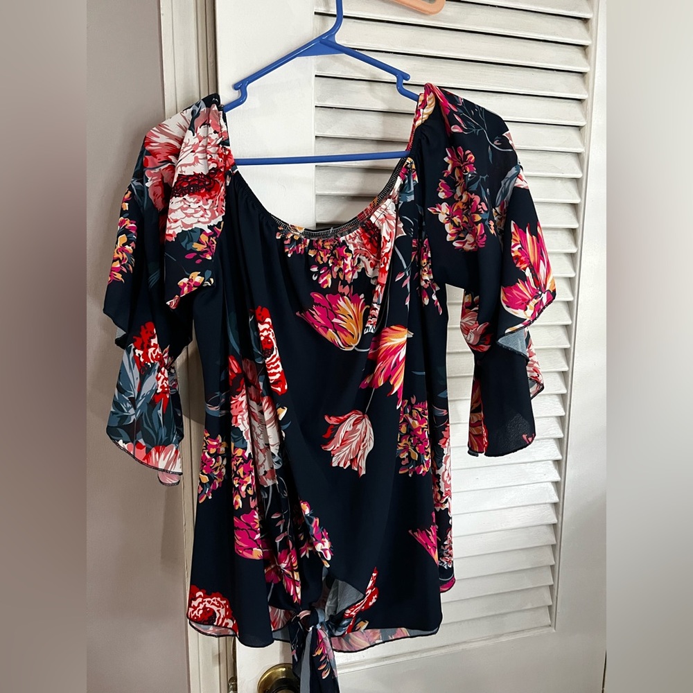 Floral off the shoulder top